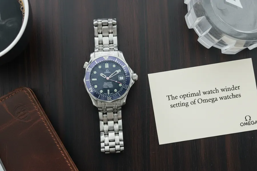 The Omega Seamaster on the working desk
