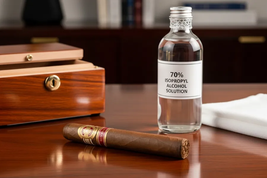 A cigar with the humidor