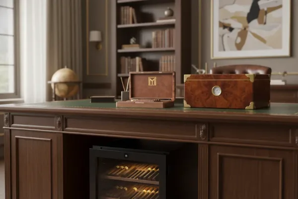 A various of humidors in many sizes