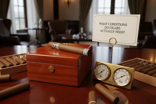 What conditions do cigars need when you store them?